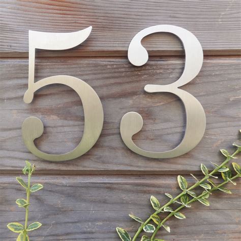 3 white metal house numbers|decorative metal house numbers.